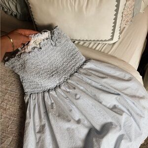 American Eagle Outfitters Blue and White Mini Dress